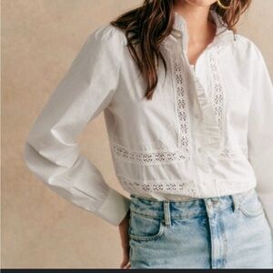 Sezane Ulysse Blouse FR34, USA2 white